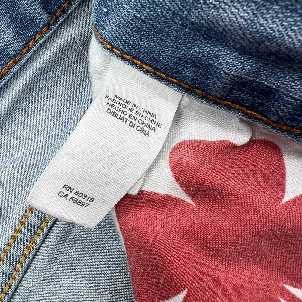 Lucky Brand 121 Heritage Slim Jeans Mens 36x30 Light Wash Blue Distressed Denim‎
